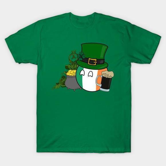 Other - St Patricks Day Polandball Ireland Black Beer Tshirt